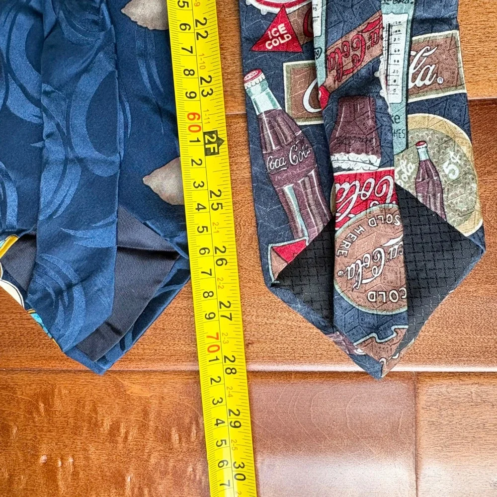 Disney Coca-Cola Vintage Silk Graphic Ties Mens OS Multi